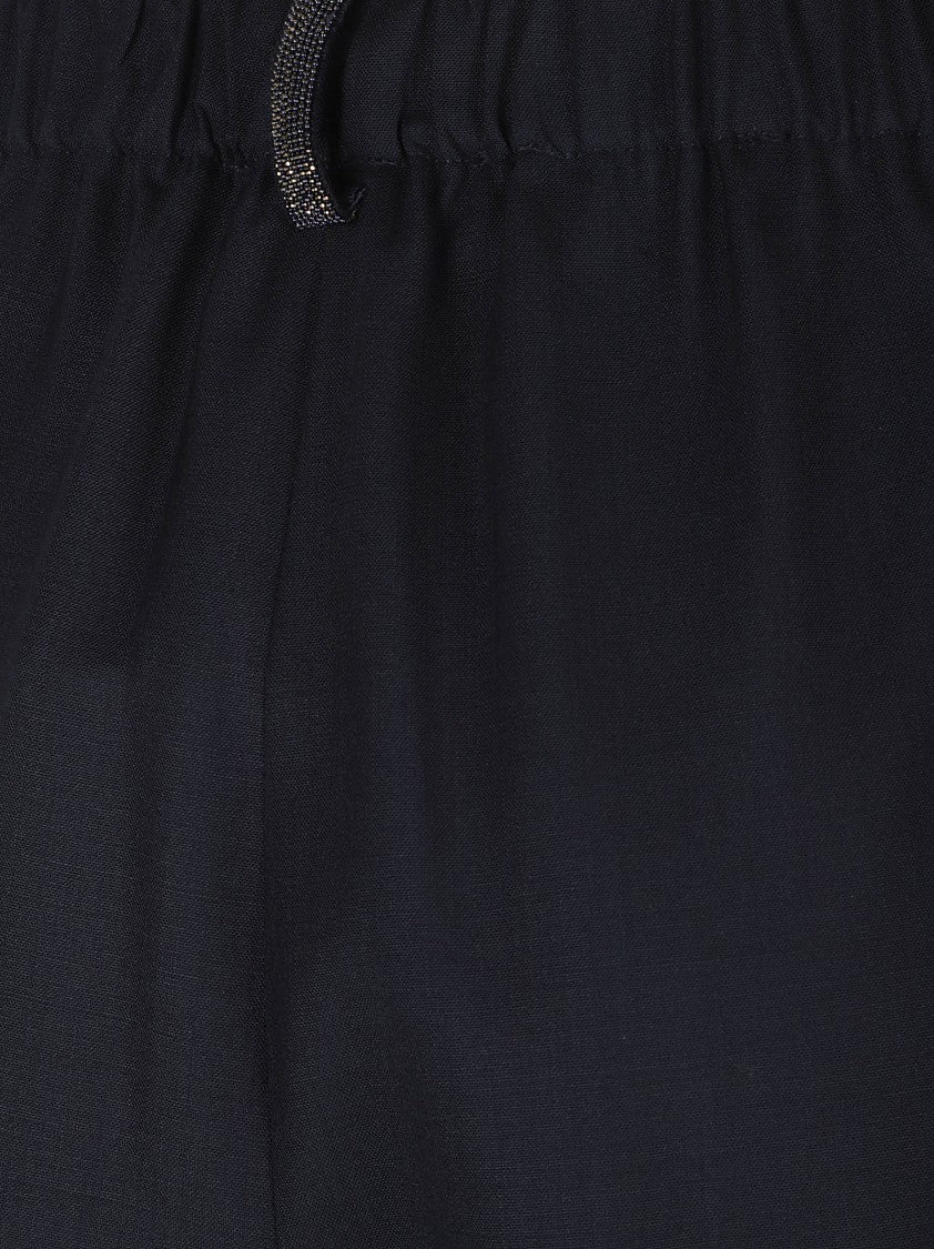 Fabiana Filippi Wool-Blend Elasticated Straight-Leg Pants