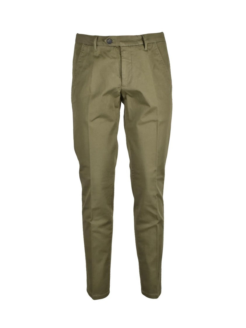 Roy Roger's Slim-Fit Cotton Stretch Trousers With Tailored Silhouette