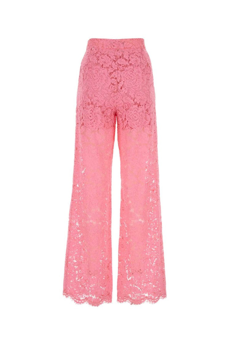 Dolce & Gabbana Pink Lace Pant
