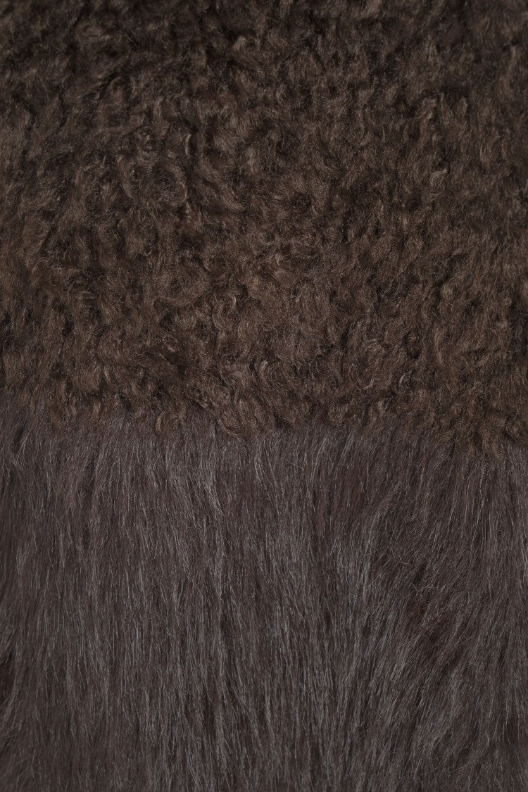 Bully Short Faux Fur Coat With High Collar