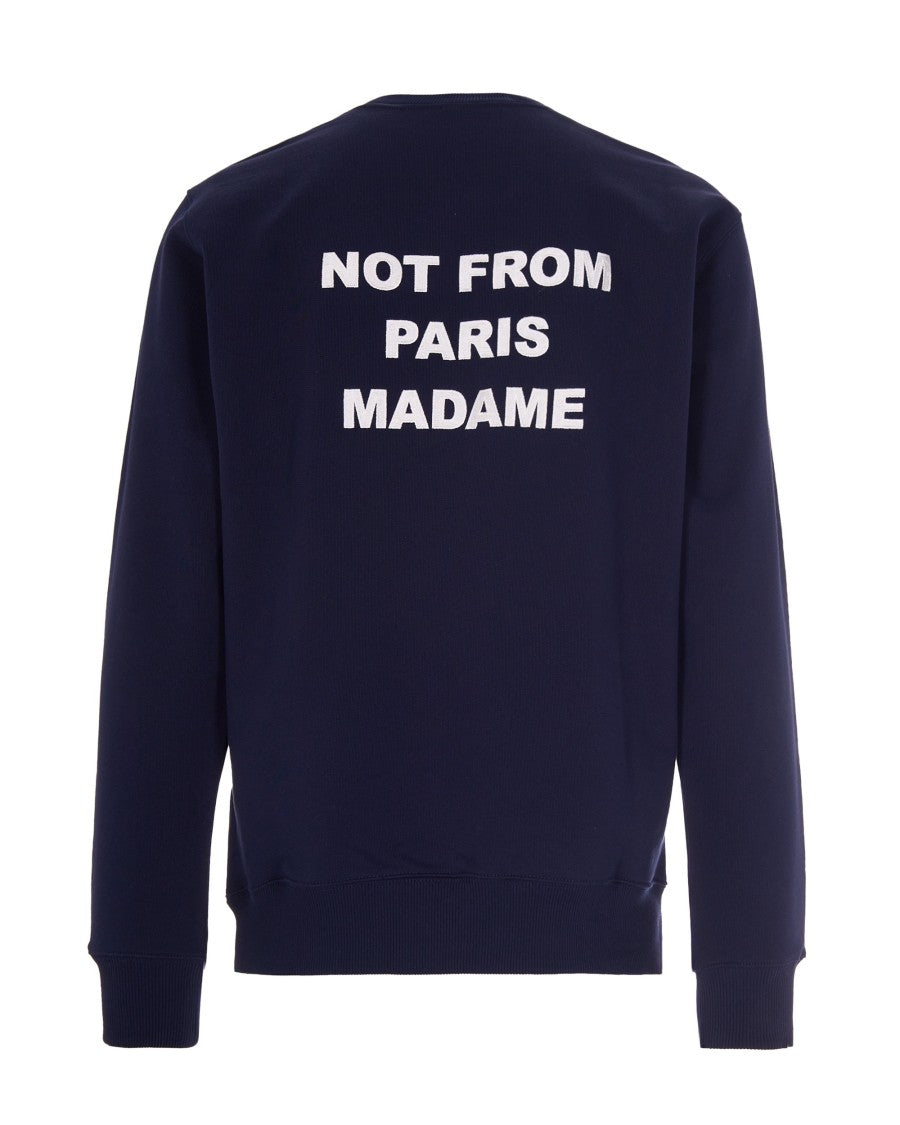 Drôle De Monsieur Crew Neck Sweatshirt With Ribbed Cuffs