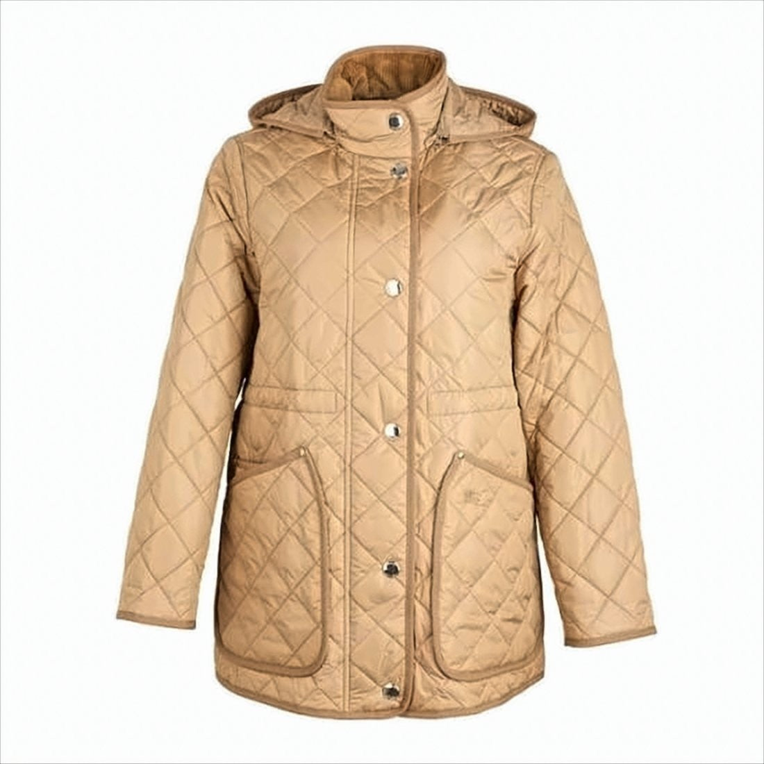 Burberry Quilted Brown Jacket With Fitted Silhouette And Cinched Waist