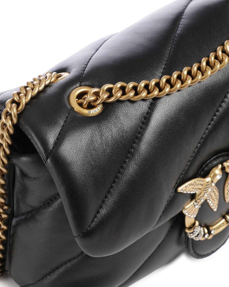 Pinko Mini Love Puff Quilted Leather Shoulder Bag