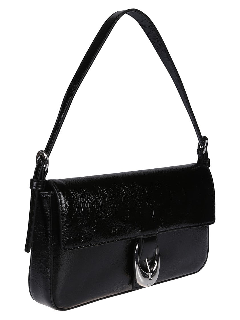 Staud Harlow Glossy Cowhide Leather Shoulder Bag