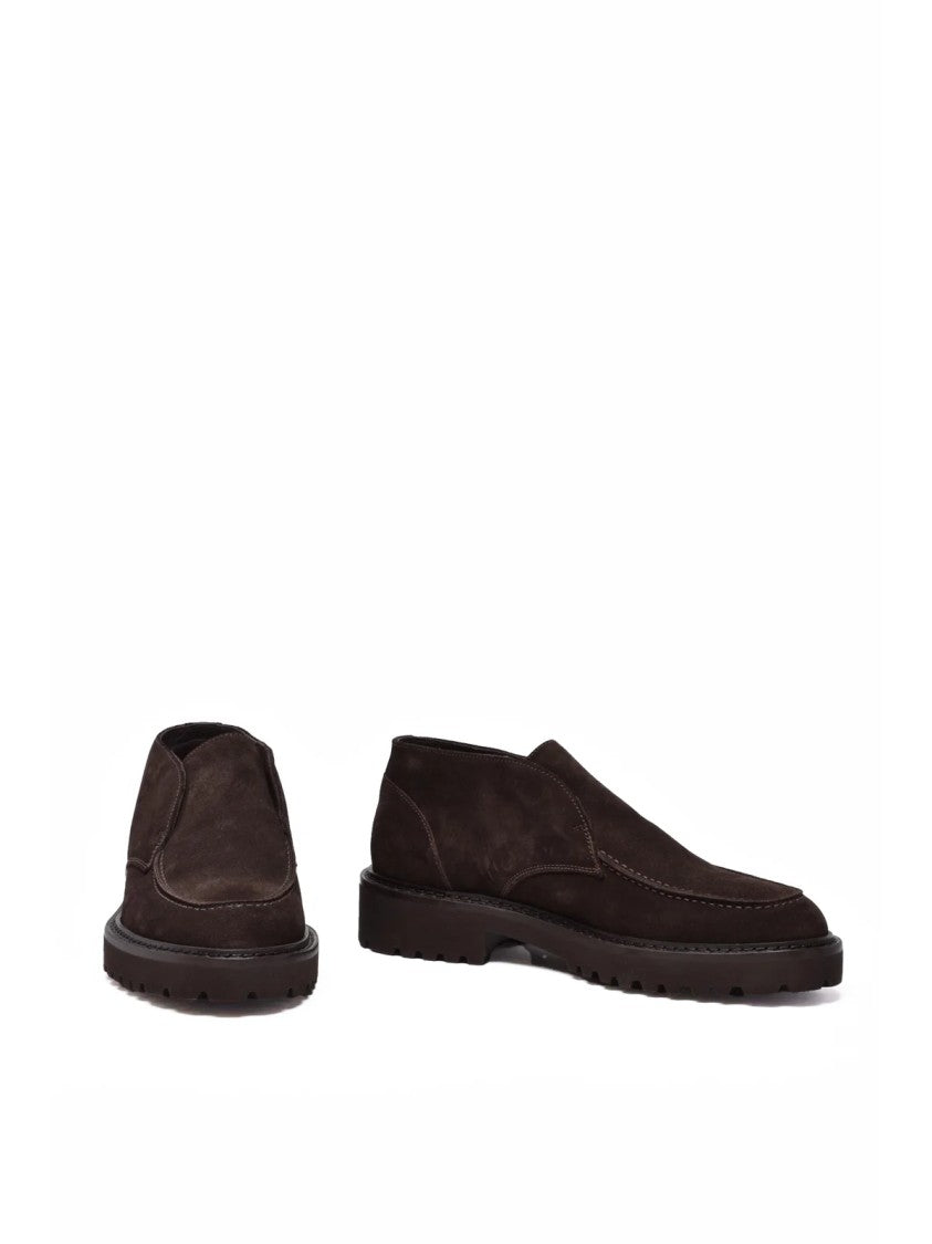 Doucal's Brown Suede Moccasin Loafers