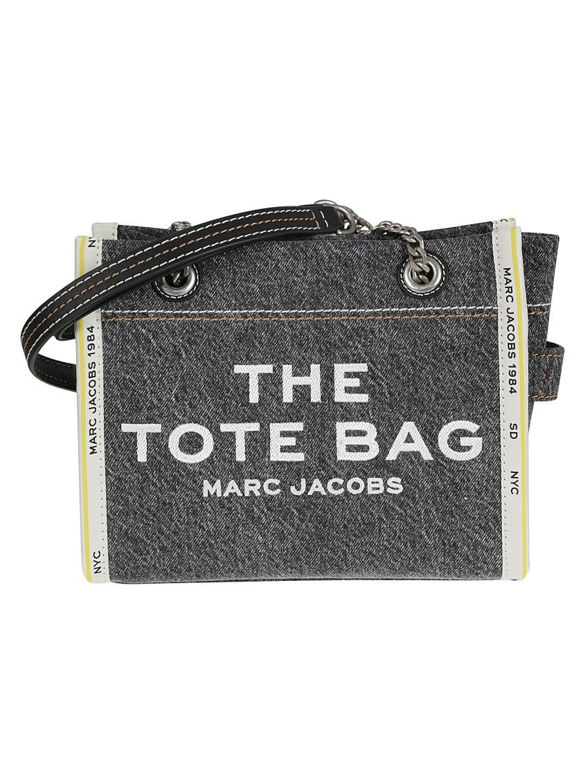 Marc Jacobs Textured Cotton Tote Bag With Bold Print