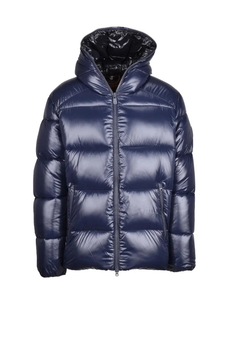 Save The Duck Down Jacket With Zip - Blue