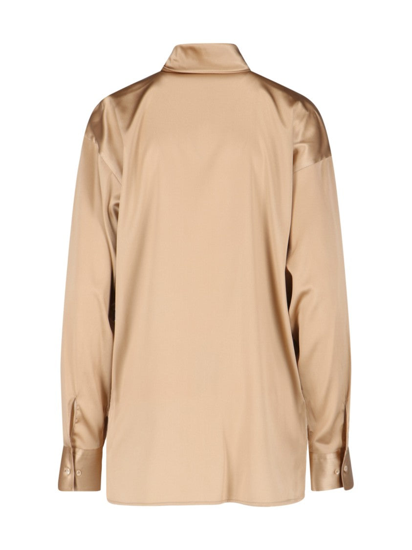 Ermanno Scervino Lavallière Silk Shirt – Ivory