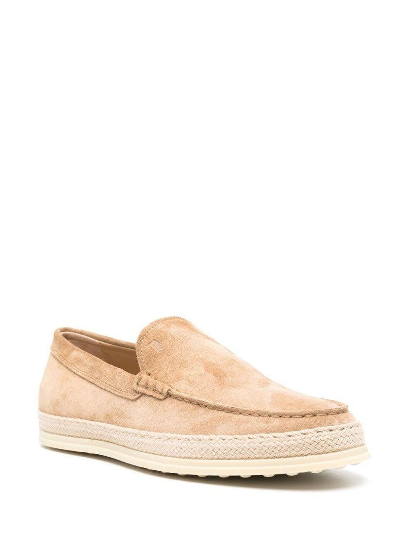 Tod's Suede Slip-On Sandals With Rubber Sole