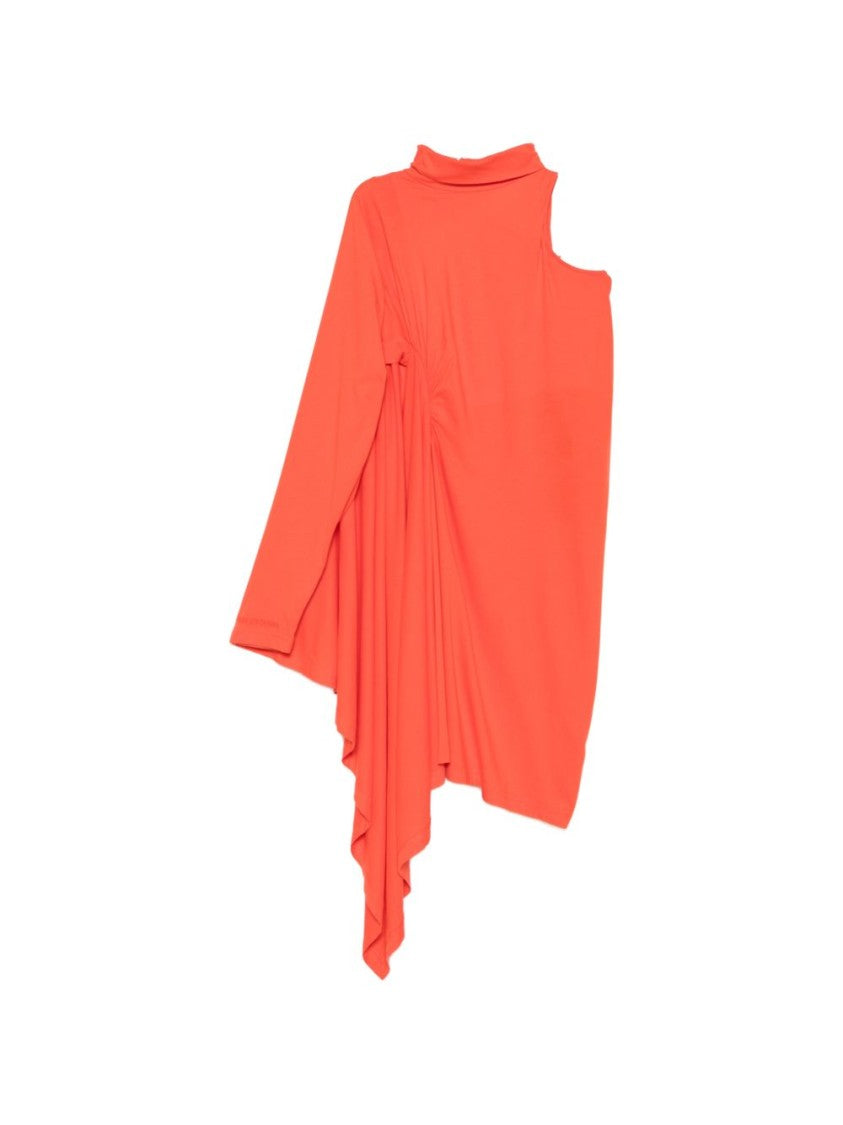 Balenciaga Draped Midi Asymmetric Dress