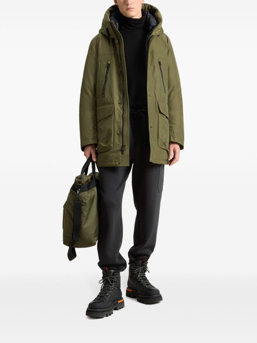Woolrich Olive Green Cotton-Polyamide Blend Parka