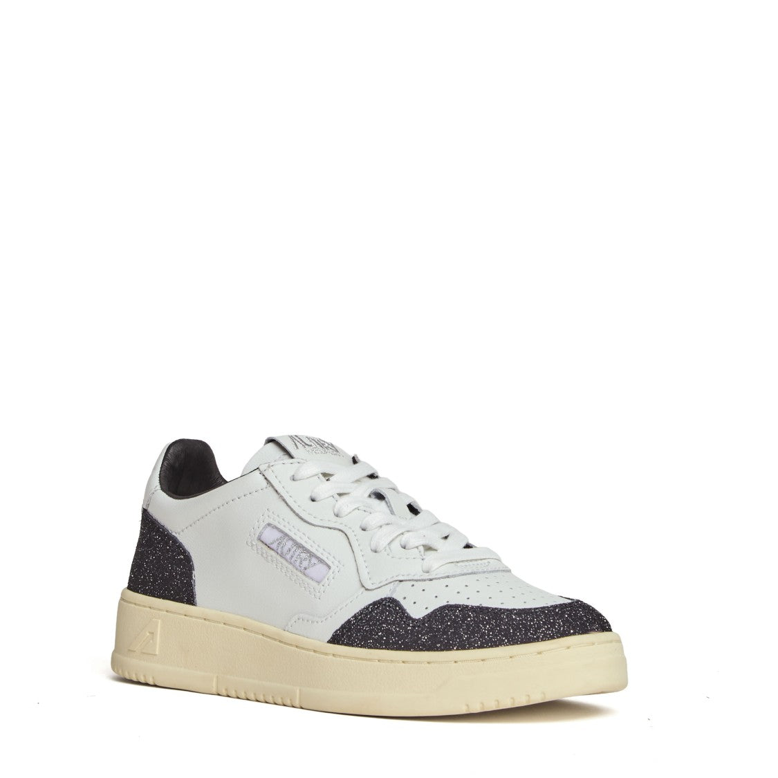 Autry White Off Black Soft Leather Medalist Low Sneakers