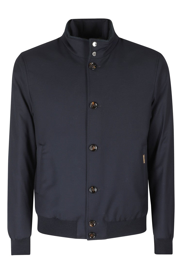 Moorer Dark Blue Janos Pum Nylon Jacket
