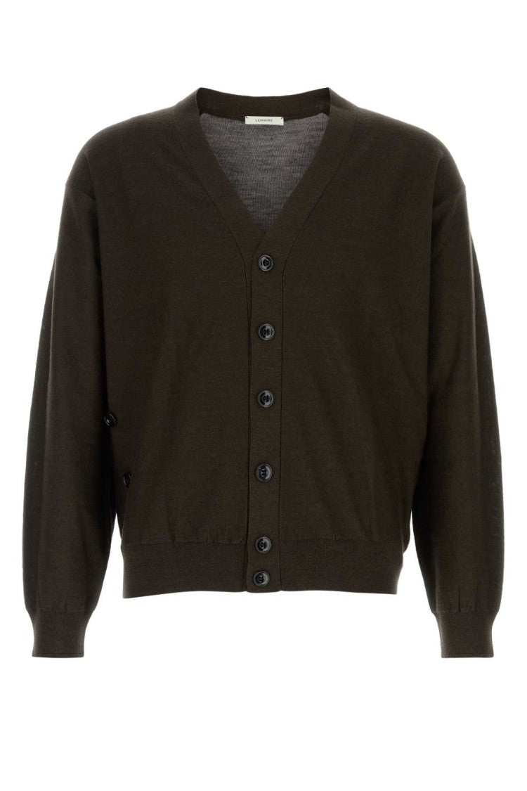 Lemaire Dark Brown Acrylic Blend Cardigan