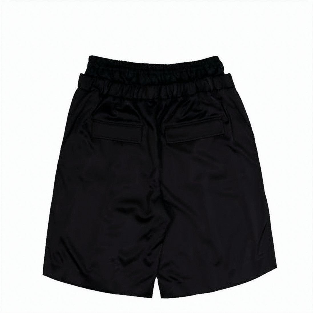 Marine Serre Tailored Black Shorts With Structured Waistband