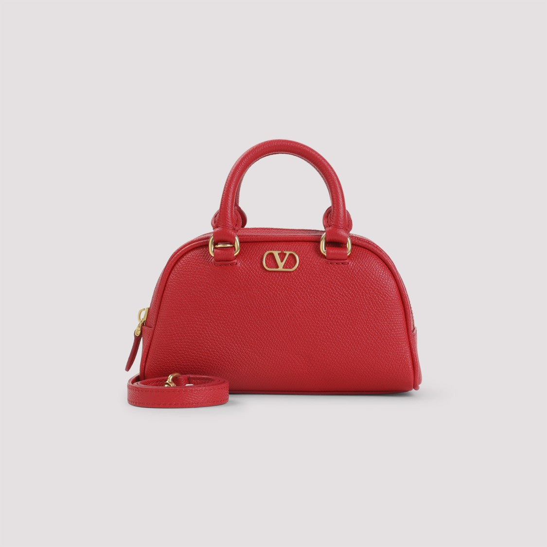 Valentino Garavani Mini Grained Calf Leather Bowling Shoulder Bag