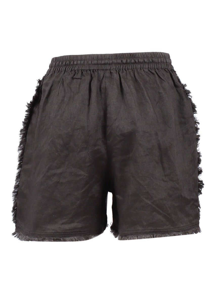 P.A.R.O.S.H. Relaxed Frayed Linen Shorts