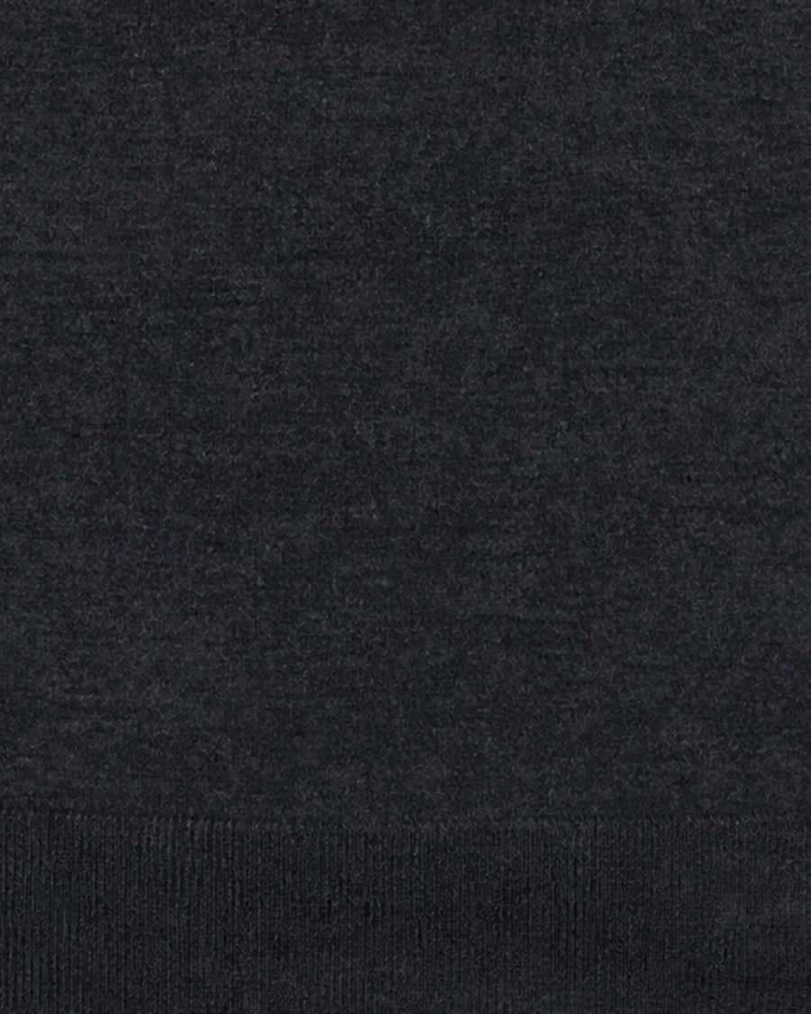 Ballantyne Anthracite Melange Textured Wool Sweater