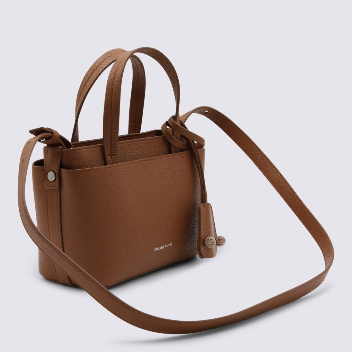 Fabiana Filippi Brown Leather Top Handle Bag