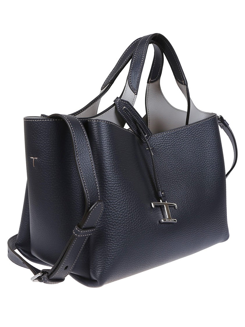 Tod's Structured Black Leather Shoulder Bag