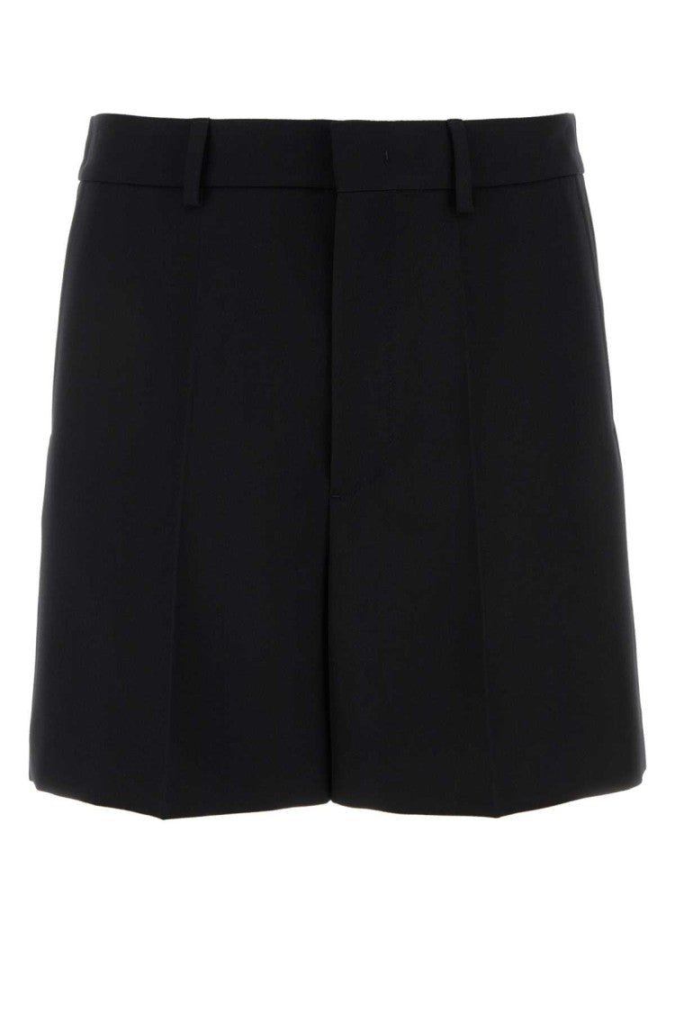 Valentino Garavani Black Wool Bermuda Shorts