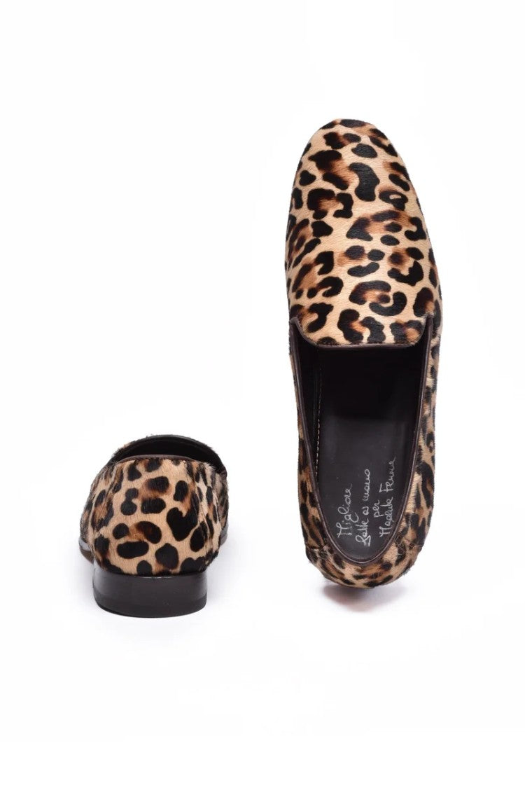 Migliore Leopard Print Pony Hair Loafer