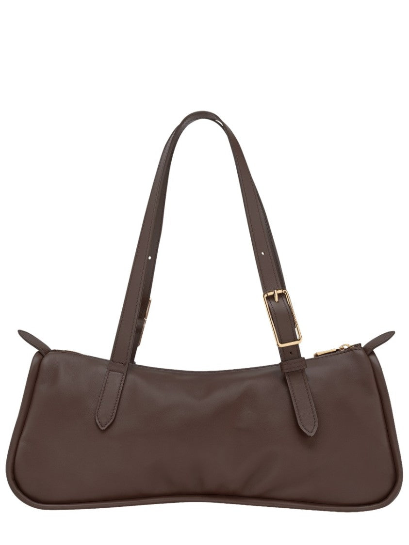 Longchamp Neutrals Looong Elongated Silhouette Leather Shoulder Bag