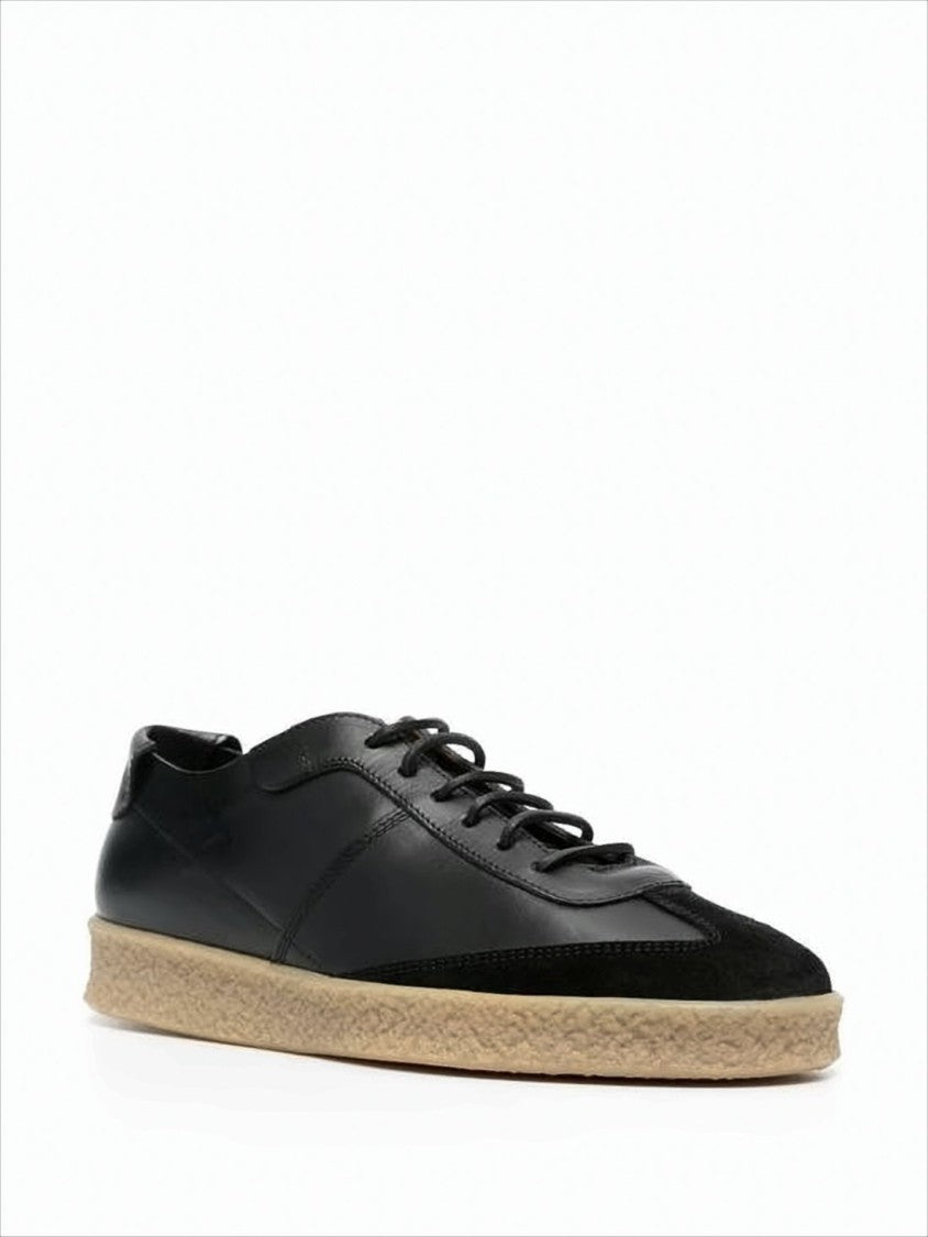 Buttero Low-Top Black Leather And Suede Sneakers