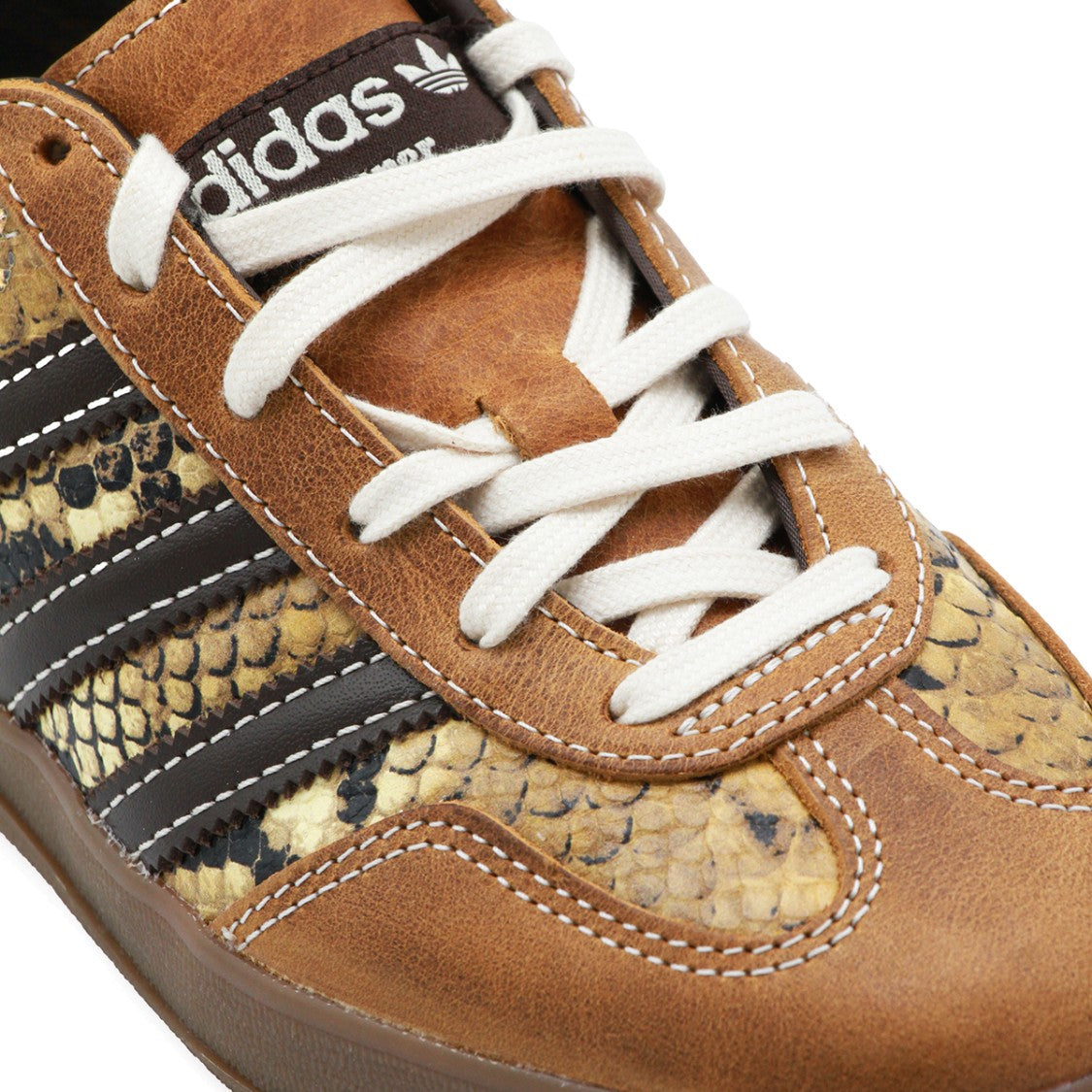 Adidas By Wales Bonner Brown Leather Gazelle Snake Sneakers