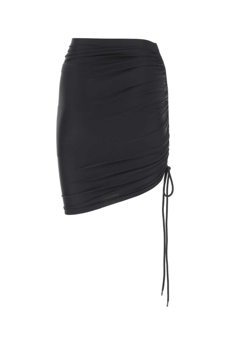 Balenciaga Black Stretch Nylon Skirt
