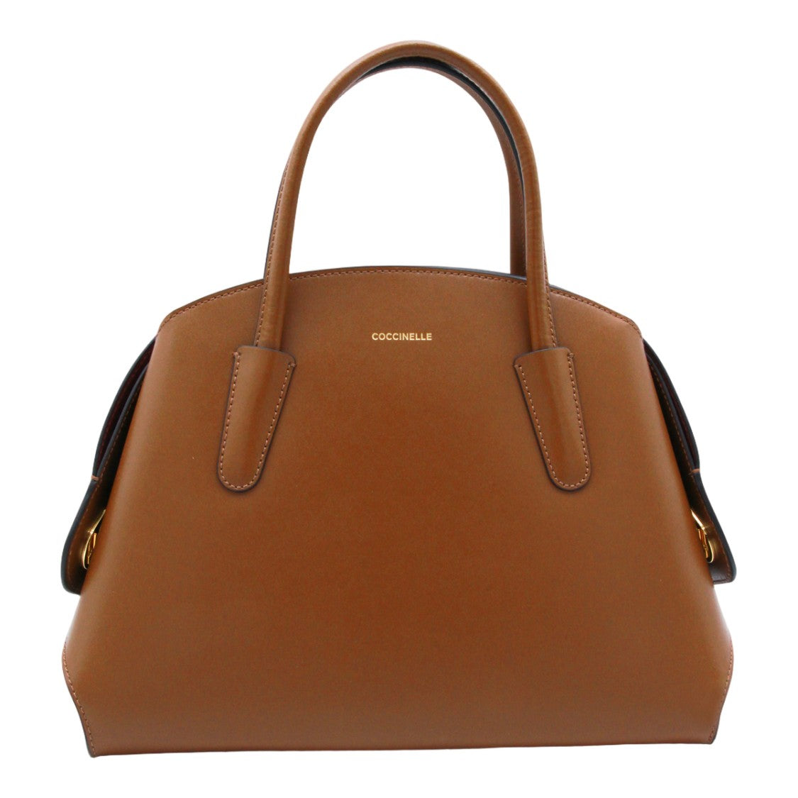 Coccinelle Structured Trapezoidal Handbag With Gold-Tone Accents