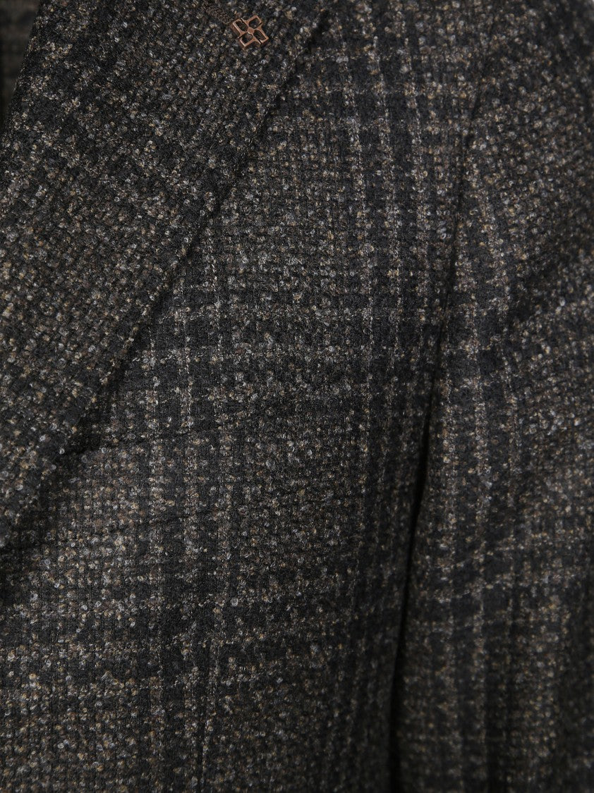 Tagliatore Tailored Black Blazer With Notched Lapel