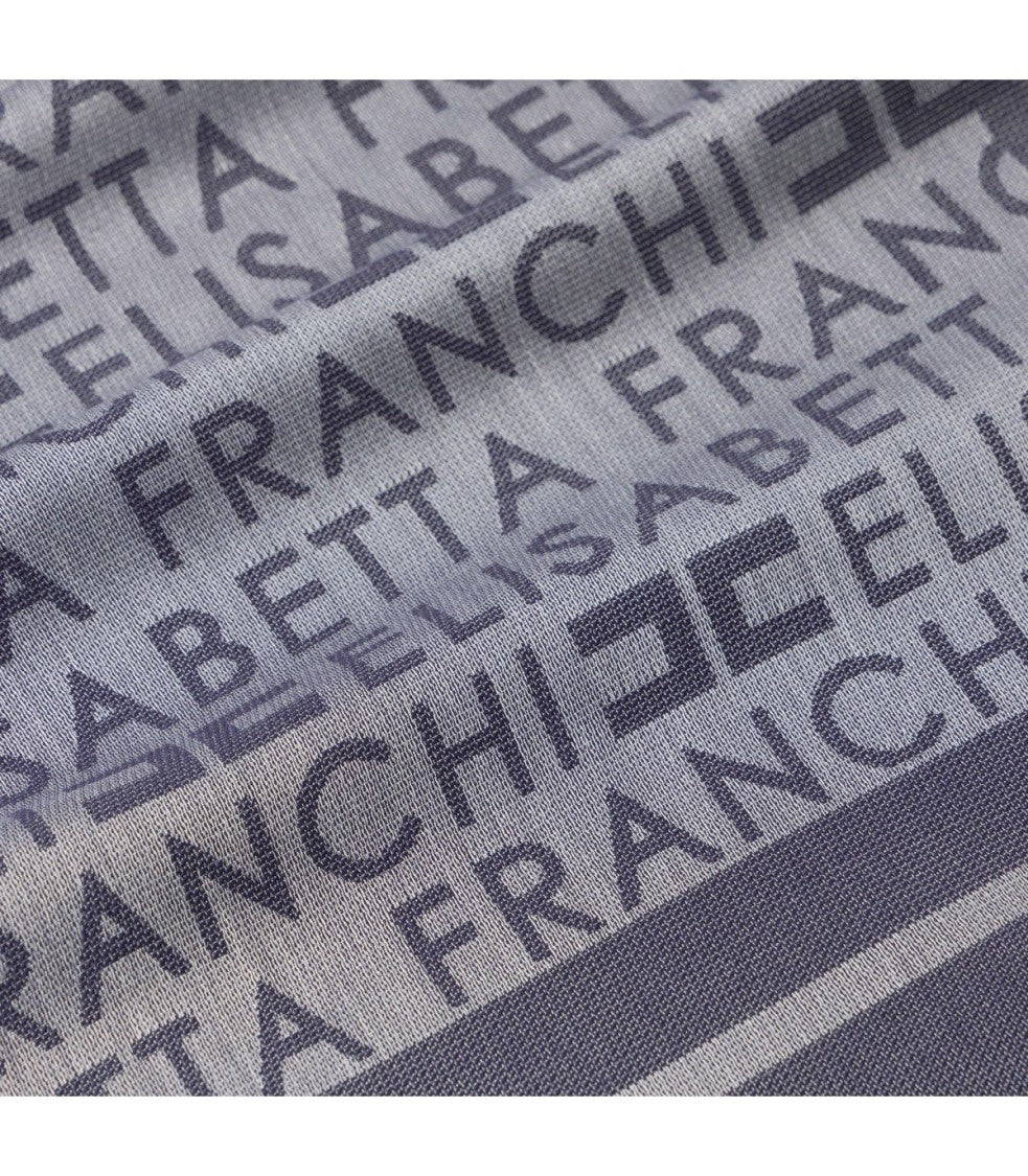 Elisabetta Franchi Oltremare Jacquard Foulard Scarf