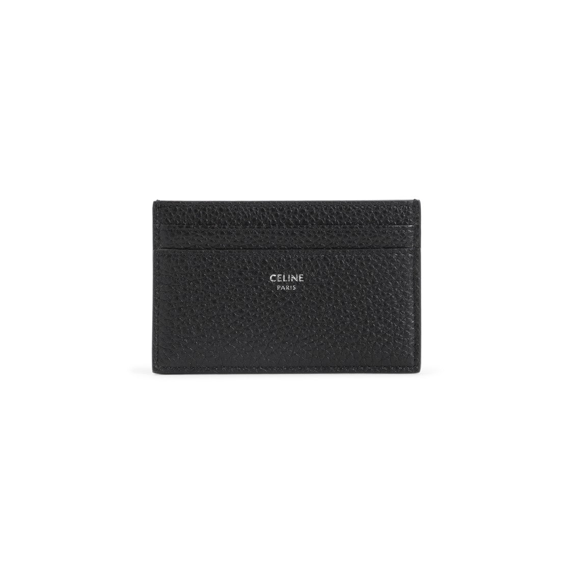 Celine Grained Calf Leather Card Holder With Textured Surface