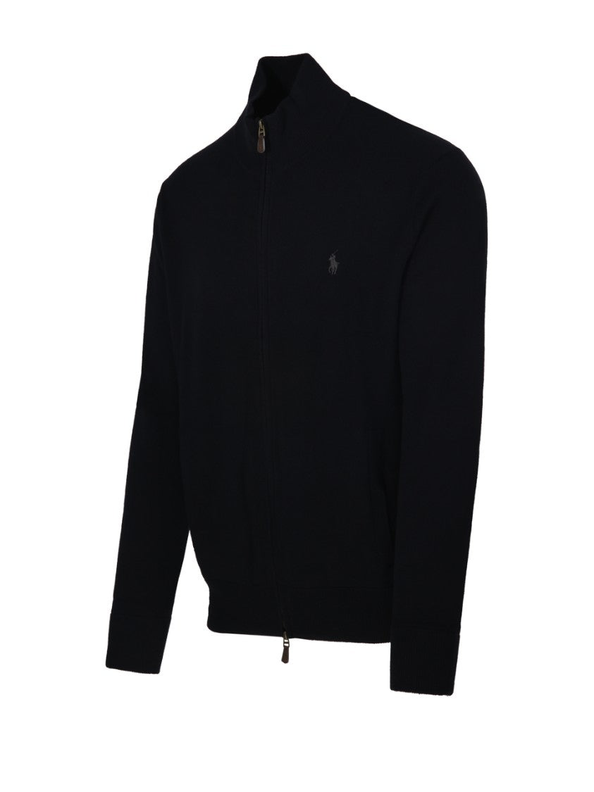 Polo Ralph Lauren High Collar Full Zip Sweater With Smooth Finish
