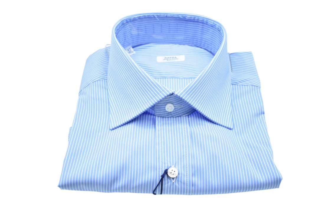 Barba White Blue Classic Design Modern Shirt