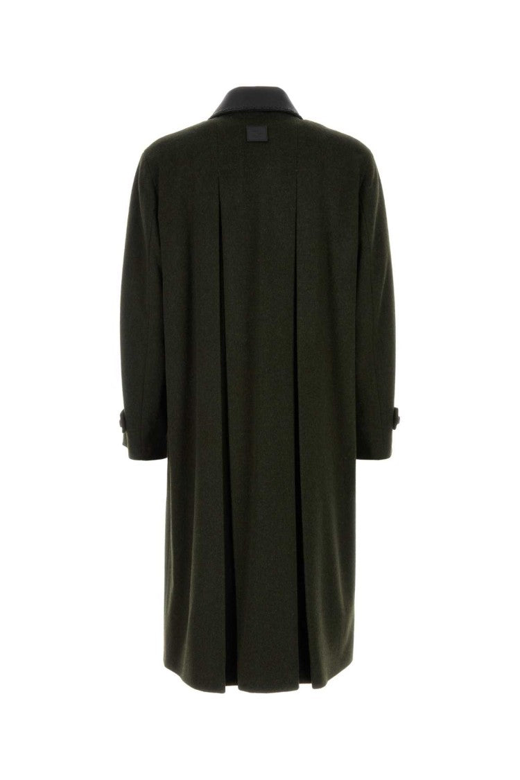 Fendi Bottle Green Wool Blend Coat