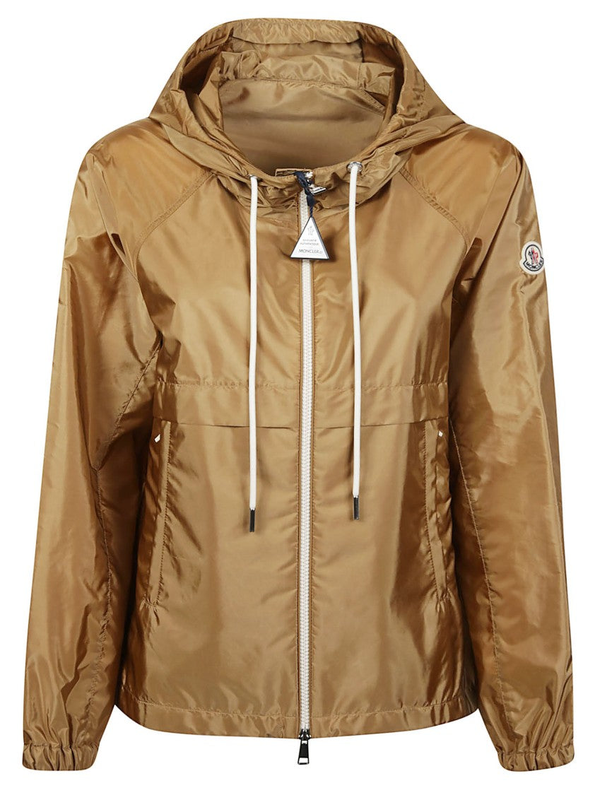 Moncler Coquelicot Shiny Hooded Polyamide Windbreaker