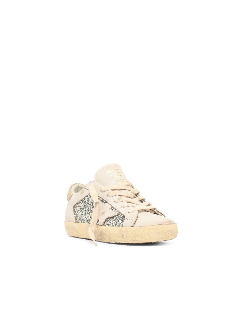 Golden Goose White Super Star Leather Sneakers