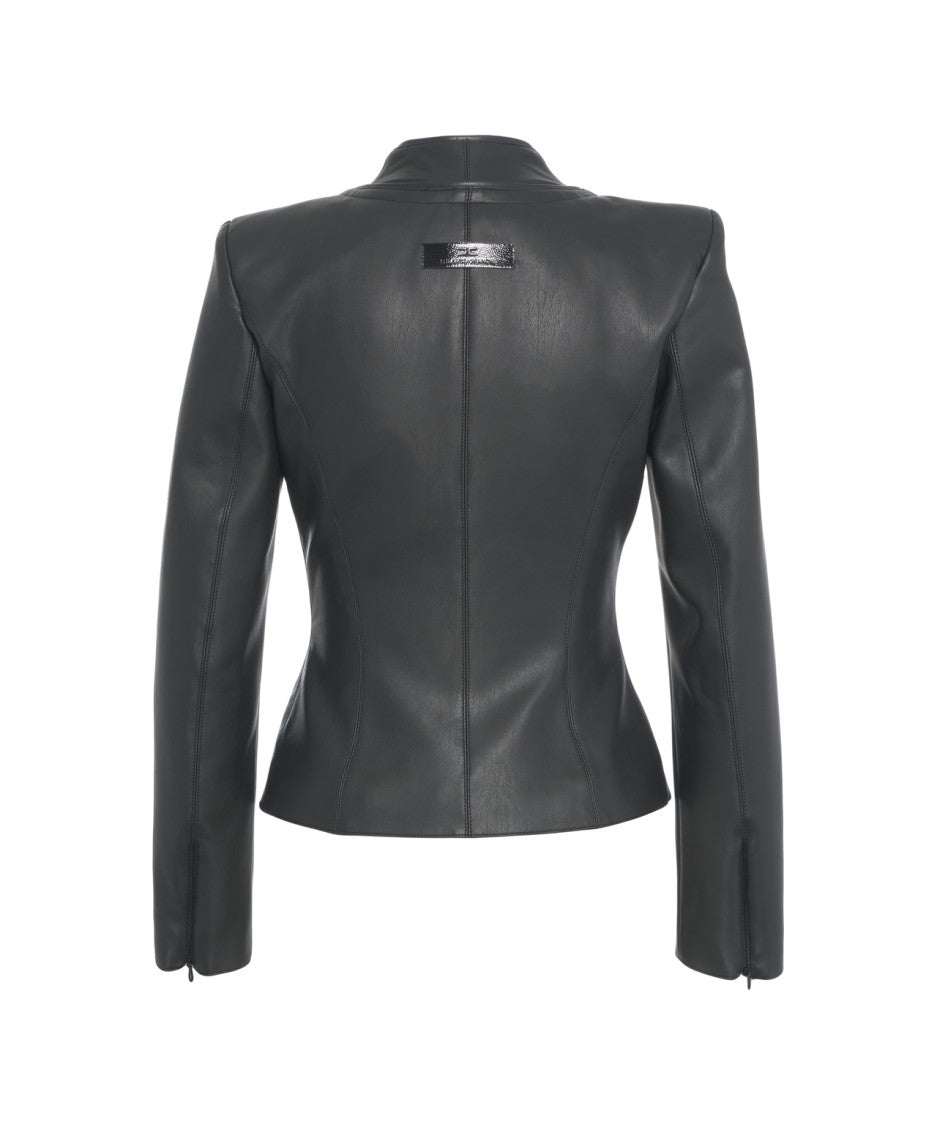 Elisabetta Franchi Tailored Blazer With Gold-Tone Hook Embellishments
