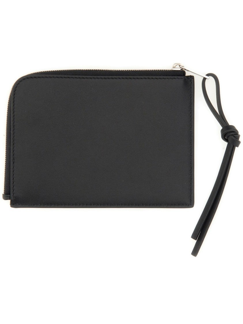 Jil Sander Black Leather Wallet With Subtle Logo