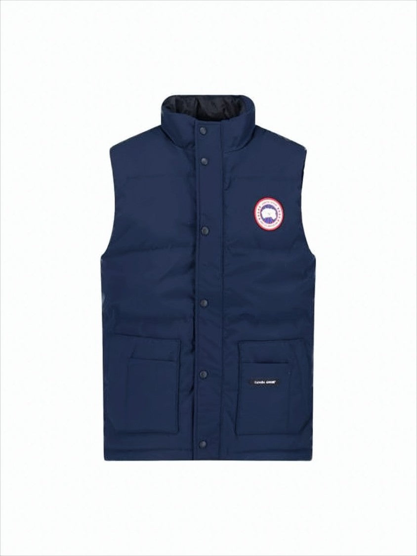 Canada Goose High-Collar Padded Vest With Snap Button Closure