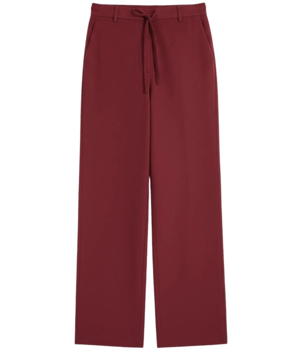 Max Mara Dark Red Mmlagoraio Polyamide Trousers