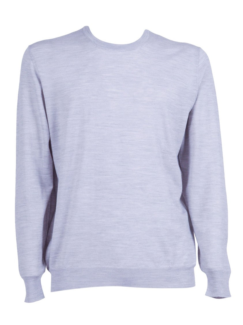 Fedeli Heathered Crew Neck Long Sweater