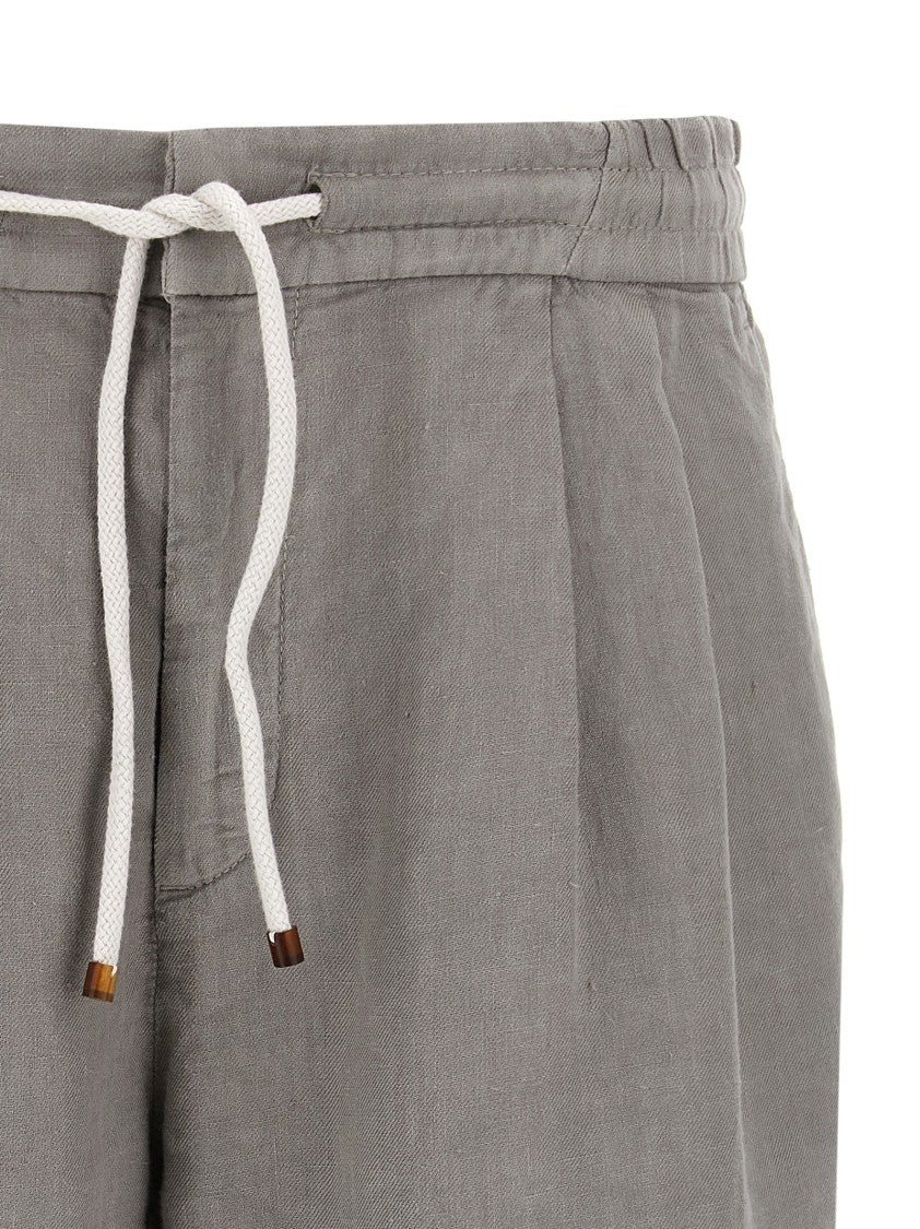 Brunello Cucinelli Garment-Dyed Linen Bermuda Shorts
