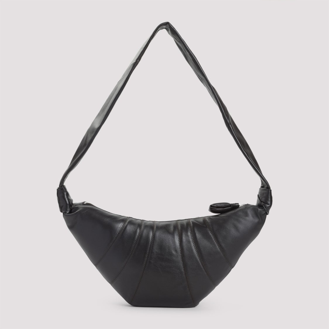 Lemaire Dark Chocolate Leather Medium Croissant Bag