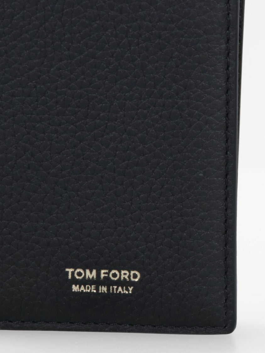 Tom Ford Black Calfskin Bi-Fold Card Holder