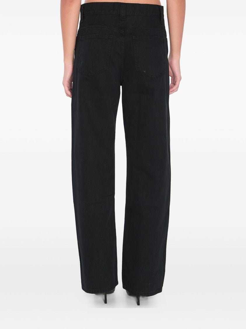Khaite Relaxed-Fit Black Jeans With Vintage Wash