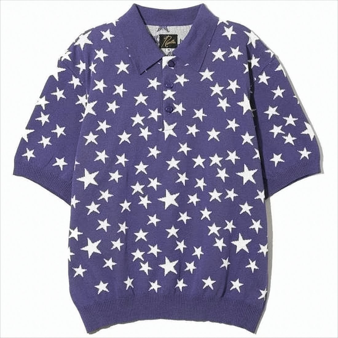 Needles Short-Sleeved Polo Shirt With Star Pattern And Classic Collar