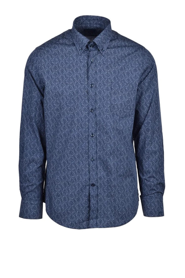 Paul & Shark Tailored Long-Sleeve Shirt With Pattern